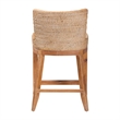 bali & pari Ridley Seagrass Counter Stool with Mahogany Wood Frame Whitewash