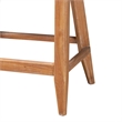 bali & pari Ridley Seagrass Counter Stool with Mahogany Wood Frame Whitewash