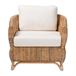 bali & pari Roma Rattan and Seagrass Armchair with Cushions