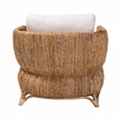 bali & pari Roma Rattan and Seagrass Armchair with Cushions