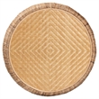 bali & pari Roma Rattan and Seagrass Coffee Table Low Profile Boho Accent Table