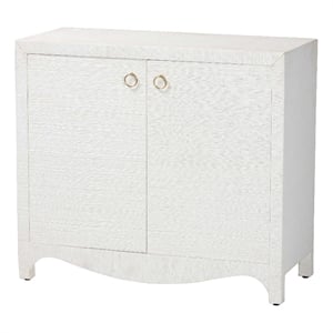 bali & pari Ximena Grasscloth Storage Cabinet 2-Door Woven Accent Cabinet