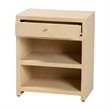 bali & pari William Grasscloth 1-Drawer Nightstand with Open Shelves