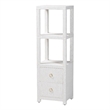 bali & pari Xavier Grasscloth Tall Storage Cabinet Woven Accent Tower Bookcase
