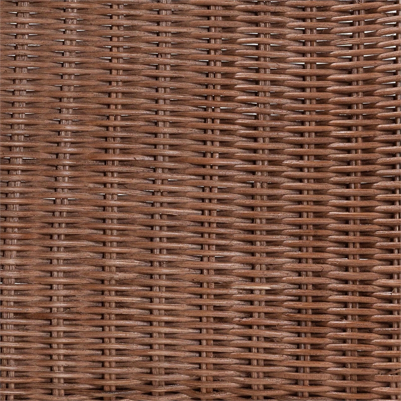 bali & pari Rivan Natural Rattan Dining Chair Handcrafted Wicker Accent Chair