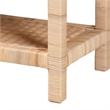 bali & pari Weyman Scalloped Rattan End Table with Removable Tray Top