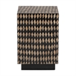 bali & pari Paulo Decorative End Table with Bamboo Diamond Pattern