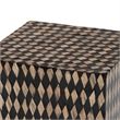 bali & pari Paulo Decorative End Table with Bamboo Diamond Pattern