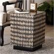 bali & pari Paulo Decorative End Table with Bamboo Diamond Pattern