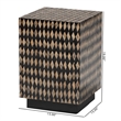bali & pari Paulo Decorative End Table with Bamboo Diamond Pattern