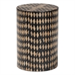 bali & pari Paulo Decorative End Table with Bamboo Diamond Pattern