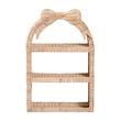 bali & pari Creusa Natural Rattan Wall Shelf 3-Tier Decorative Storage Rack
