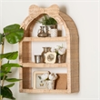 bali & pari Creusa Natural Rattan Wall Shelf 3-Tier Decorative Storage Rack