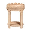 bali & pari Latoya Natural Rattan End Table Handwoven Wicker 2-Tier Side Table