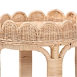 bali & pari Latoya Natural Rattan End Table Handwoven Wicker 2-Tier Side Table