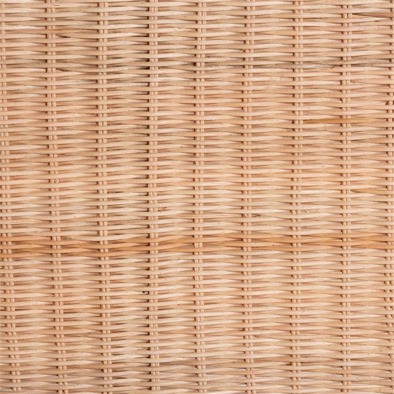 bali & pari Eloisa Natural Rattan End Table Handwoven Wicker 2-Tier Side Table