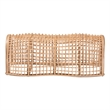 bali & pari Daiki Natural Rattan Bench with Curved Frame Lightweight Decorative
