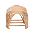bali & pari Daiki Natural Rattan Bench with Curved Frame Lightweight Decorative