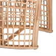 bali & pari Daiki Natural Rattan Bench with Curved Frame Lightweight Decorative