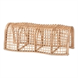 bali & pari Daiki Natural Rattan Bench with Curved Frame Lightweight Decorative