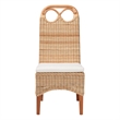 bali & pari Dyna Natural Rattan Dining Chair Handwoven Wicker Side Chair