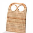 bali & pari Dyna Natural Rattan Dining Chair Handwoven Wicker Side Chair