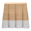 bali & pari Palm Scallop Natural Rattan Console Table White/Natural