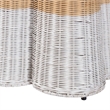 bali & pari Palm Scallop Natural Rattan Console Table White/Natural