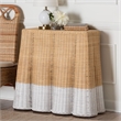 bali & pari Palm Scallop Natural Rattan Console Table White/Natural