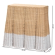 bali & pari Palm Scallop Natural Rattan Console Table White/Natural