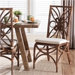 bali & pari Brama Natural Rattan Dining Chair with Decorative Backrest