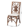 bali & pari Brama Natural Rattan Dining Chair with Decorative Backrest