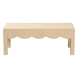 bali & pari Mason Natural Grasscloth Coffee Table Rectangular Accent Table
