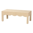 bali & pari Mason Natural Grasscloth Coffee Table Rectangular Accent Table