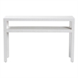 bali & pari Gale Natural Grasscloth Console Table Two-Tier Entryway Table