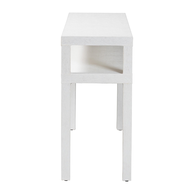 bali & pari Gale Natural Grasscloth Console Table Two-Tier Entryway Table