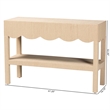 bali & pari Mason Natural Grasscloth Console Table Two-Tier Entryway Table