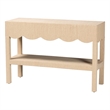bali & pari Mason Natural Grasscloth Console Table Two-Tier Entryway Table