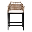 bali & pari Abiel Natural Rattan Counter Stool with Arms and Removable Cushion