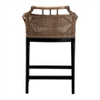 bali & pari Abiel Natural Rattan Counter Stool with Arms and Removable Cushion