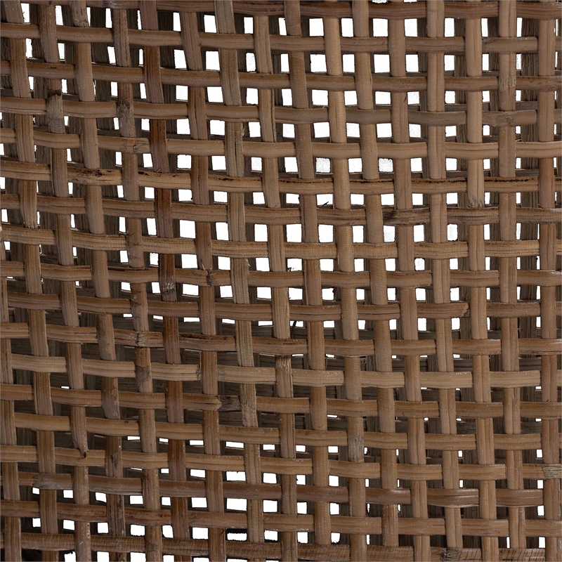 bali & pari Abiel Natural Rattan Counter Stool with Arms and Removable Cushion