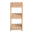 bali & pari Brooks Natural Rattan 3-Tier Storage Shelf Wicker Display Stand