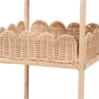 bali & pari Brooks Natural Rattan 3-Tier Storage Shelf Wicker Display Stand
