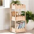 bali & pari Brooks Natural Rattan 3-Tier Storage Shelf Wicker Display Stand