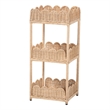 bali & pari Brooks Natural Rattan 3-Tier Storage Shelf Wicker Display Stand