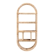 bali & pari Labonita Natural Rattan Wall Shelf 3-Tier Wall-Mounted Display Unit