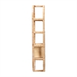 bali & pari Labonita Natural Rattan Wall Shelf 3-Tier Wall-Mounted Display Unit