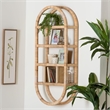bali & pari Labonita Natural Rattan Wall Shelf 3-Tier Wall-Mounted Display Unit