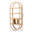 bali & pari Labonita Natural Rattan Wall Shelf 3-Tier Wall-Mounted Display Unit