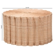bali & pari Kensley Natural Rattan Coffee Table Handwoven Round Accent Table